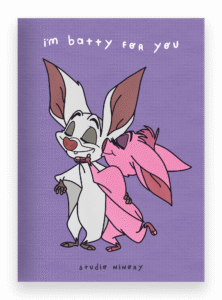 Batty Lovers | Cartão Ilustrado