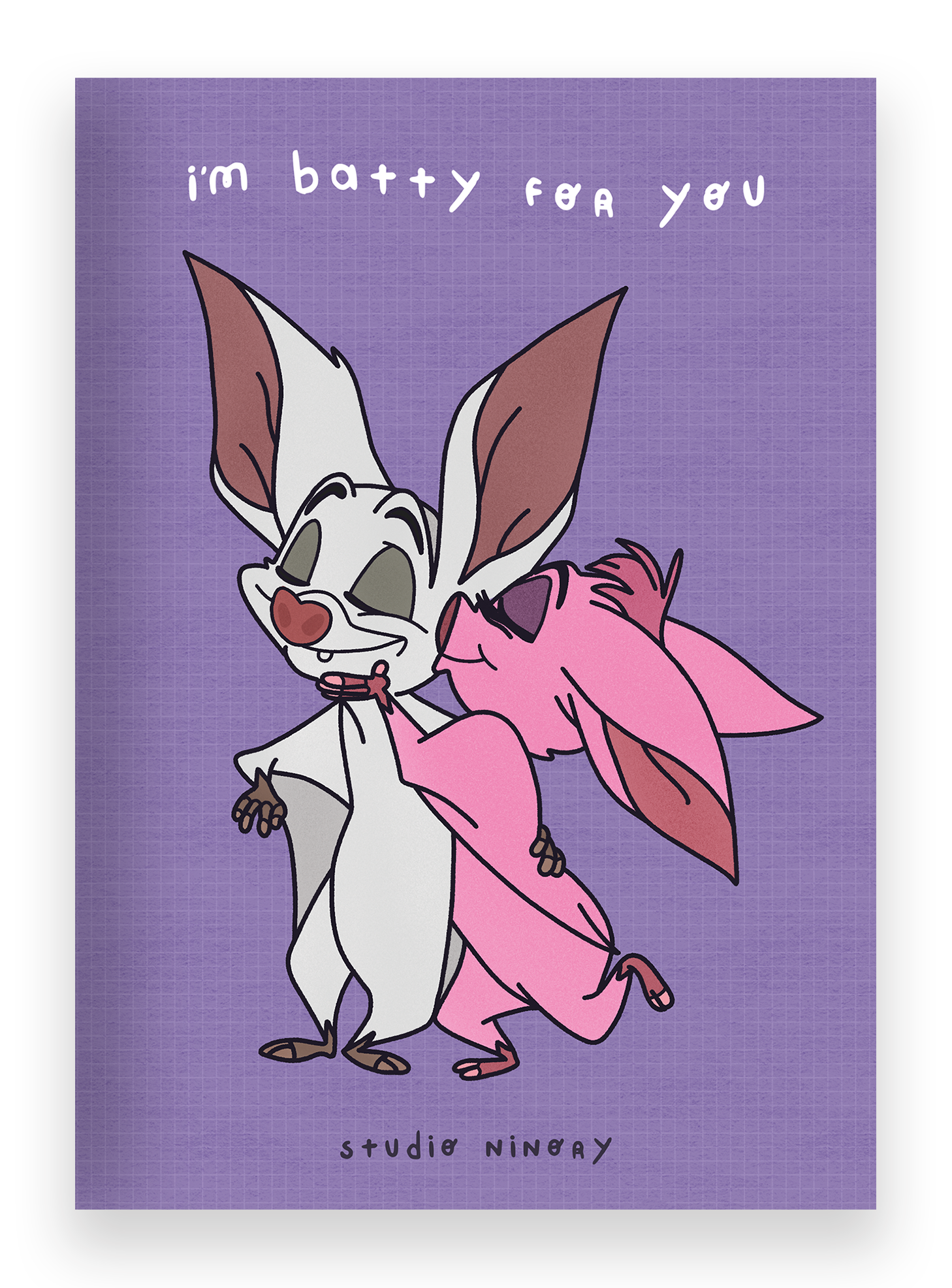 Batty Lovers | Cartão Ilustrado